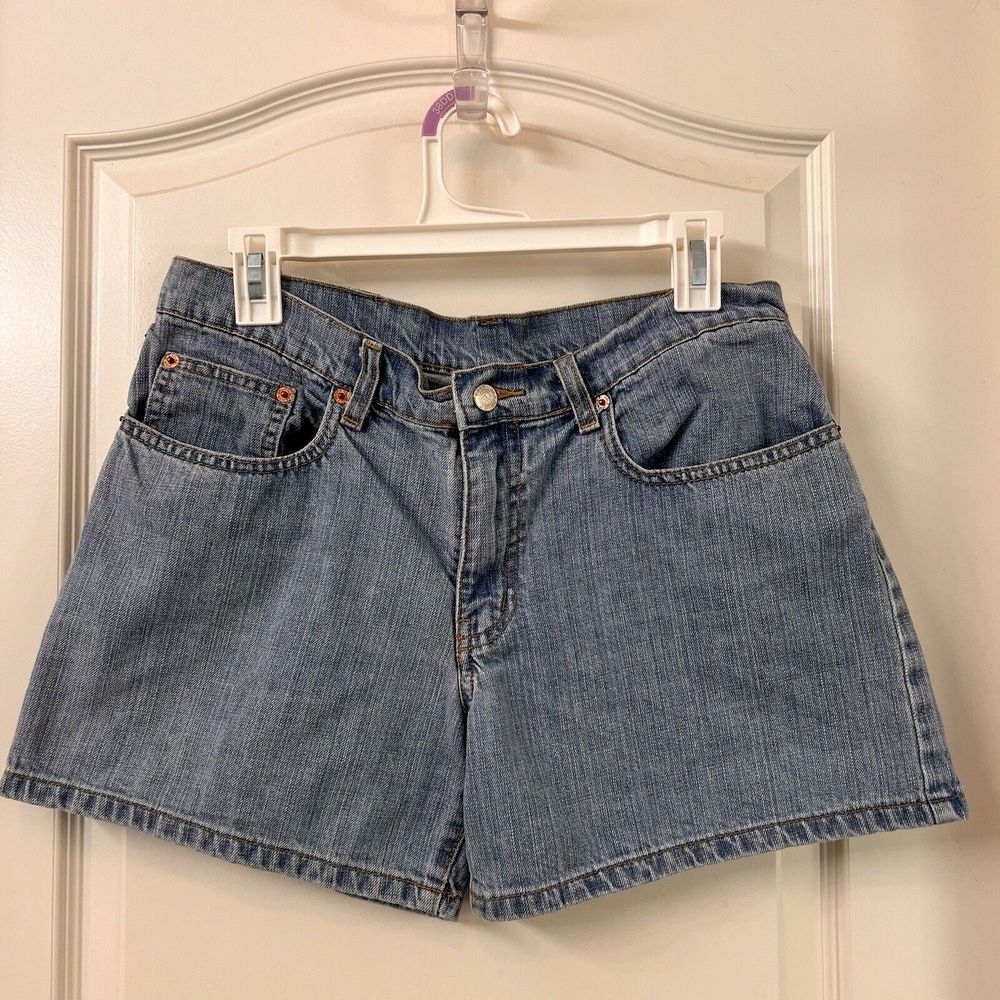 Vintage Ralph Lauren Polo Jean Shorts Women's Size 10 Saturday Flag Logo 90s Y2K